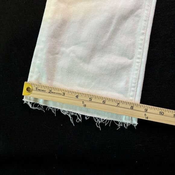 Vigoss Womens Marley Crop Boot White Jeans Unfinished Hem Size 28 - Picture 4 of 11